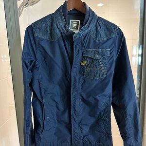 G-STAR RAW Mens A CROTCH OVERSHIRT in Navy Blue, Small